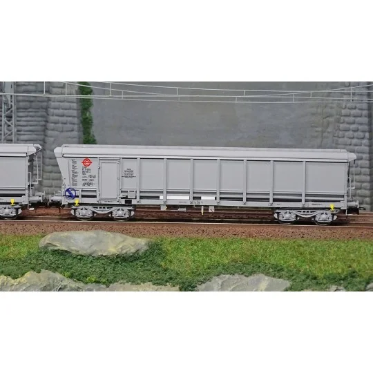 WBSE-010-Ree Modeles Sud-Express WBSE-010 Set of 2 TAMS Hopper Wagons, Grey, Y25 Bogie, ERMEWA