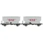 WB-880-Set of 2 FAUVET-GIREL "CTC" grain wagons - REE WB880 - HO