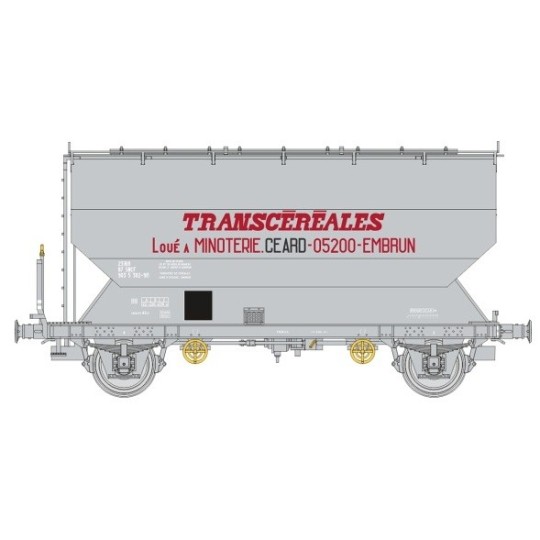 Fauvet-Girel TRANSCEREALES grain wagon "MINOTERIE CEARD" SNCF Ep. I... WB-882-FAUVET-GIREL grain wagon, GRANDS MOULINS DU PRADO, SNCF Ep. III - REE WB881 - HO - WB-882