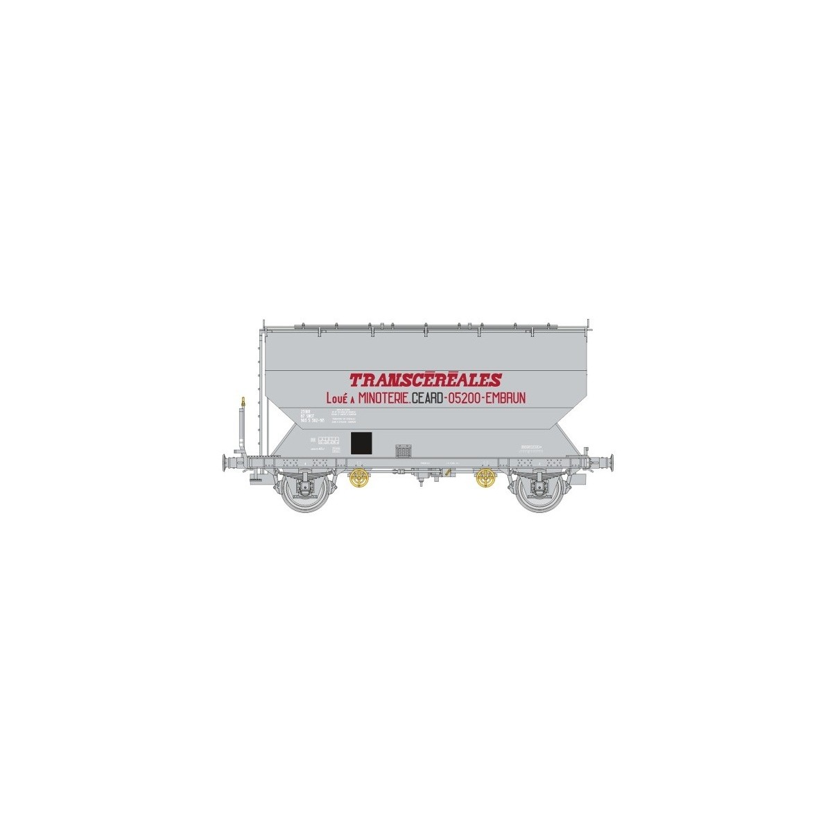 Fauvet-Girel TRANSCEREALES grain wagon "MINOTERIE CEARD" SNCF Ep. I... Fauvet-Girel TRANSCEREALES grain wagon "MINOTERIE CEARD" SNCF Ep. I...