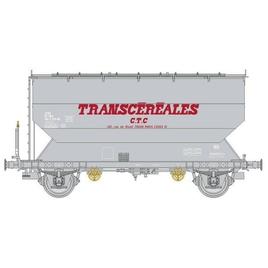 FAUVET-GIREL TRANSCEREALES "CTC" grain wagon SNCF - REE WB884 - HO WB-884-Fauvet-Girel TRANSCEREALES "CTC" grain wagon SNCF - REE WB883 - HO - WB-884