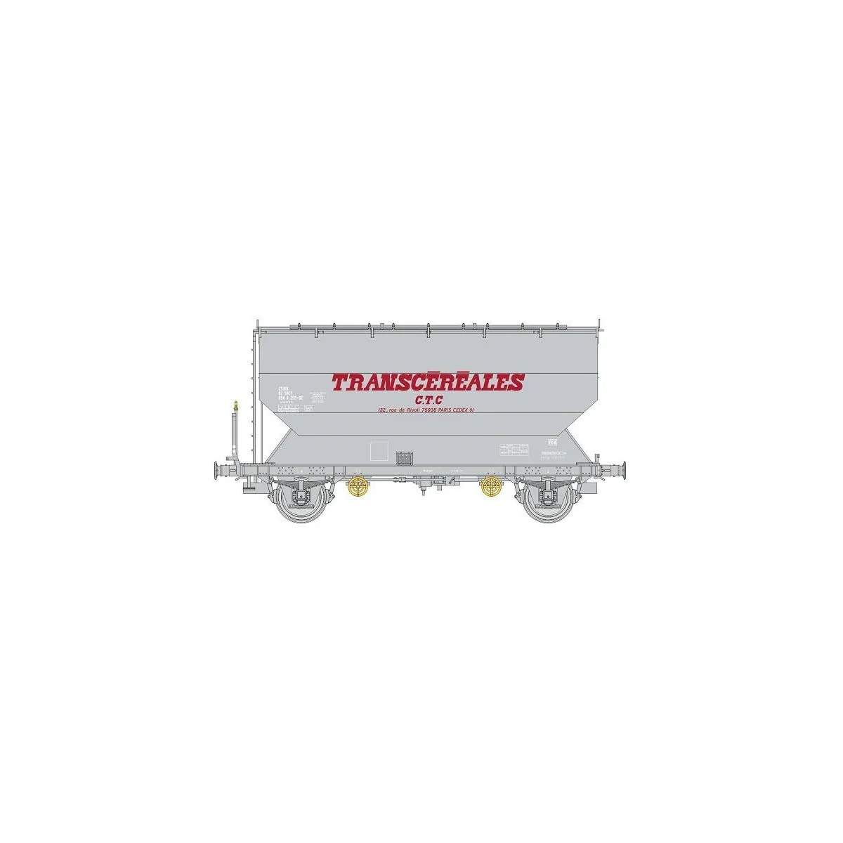 FAUVET-GIREL TRANSCEREALES "CTC" grain wagon SNCF - REE WB884 - HO