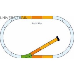 Piko G 35301 Track Set with Turnout and Buffer - Piko G - Piko_35301