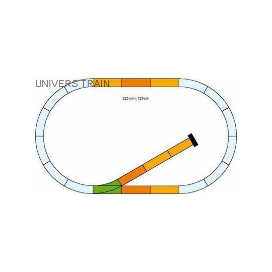 Piko_35301-Piko G 35301 Track Set with Turnout and Buffer
