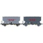 WB-887-Set of 2 FAUVET-GIREL "CTC" SNCF grain wagons - REE WB885 - HO - WB-887