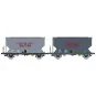 Set of 2 FAUVET-GIREL "CTC" grain wagons, SNCF Era III - REE WB887 ... WB-887-Set of 2 FAUVET-GIREL "CTC" grain wagons, SNCF Era III - REE WB887 - HO