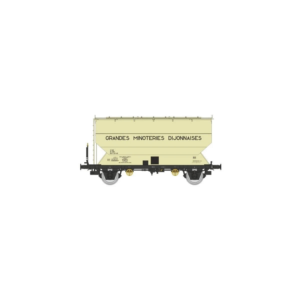 FAUVET-GIREL grain wagon, GRANDES MINOTERIES DIJONNAISES, SNCF - RE...