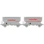 WB-892-Set of 2 FAUVET-GIREL "MONFER" grain wagons, SNCF, Era IV - REE WB892 - HO
