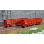 WBSE-012-Ree modeles Sud-Express WBSE-012 Set de 2 Wagons Tombereaux FAS, rouge, Bogie Y25, SNCF, E74