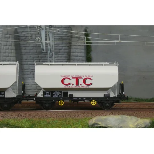 WB-880-Set of 2 FAUVET-GIREL "CTC" grain wagons - REE WB880 - HO