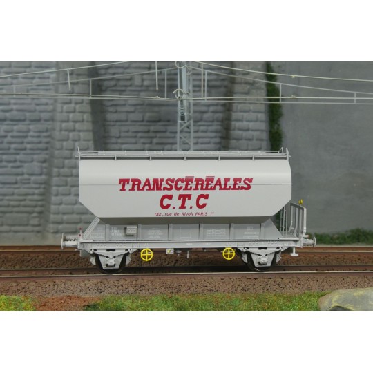 Fauvet-Girel TRANSCEREALES "CTC" grain wagon SNCF - REE WB883 - HO WB-883-Fauvet-Girel TRANSCEREALES grain wagon "MINOTERIE CEARD" SNCF Ep. IV-V - REE WB882 - HO - WB-883