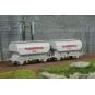 Set of 2 FAUVET-GIREL "CTC" SNCF grain wagons - REE WB885 - HO WB-885-Set of 2 FAUVET-GIREL "CTC" grain wagons - REE WB880 - HO - WB-885