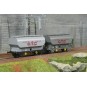 WB-887-Set of 2 FAUVET-GIREL "CTC" SNCF grain wagons - REE WB885 - HO - WB-887
