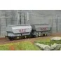 Set of 2 FAUVET-GIREL "CTC" grain wagons, SNCF Era III - REE WB887 ... WB-887-Set of 2 FAUVET-GIREL "CTC" grain wagons, SNCF Era III - REE WB887 - HO