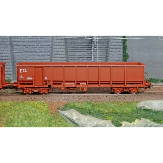 WBSE-012-Ree Modeles Sud-Express WBSE-012 Set of 2 FAS Open Wagons, red, Y25 Bogie, SNCF, E74