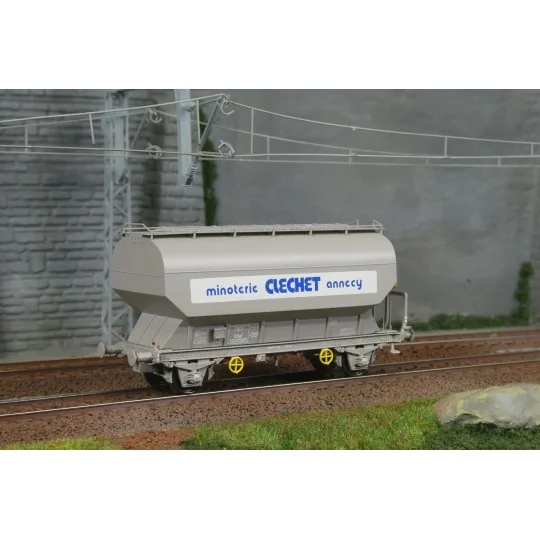 WB-888-FAUVET-GIREL grain wagon "MINOTERIE CLECHET ANNECY", SNCF - REE WB888 - HO