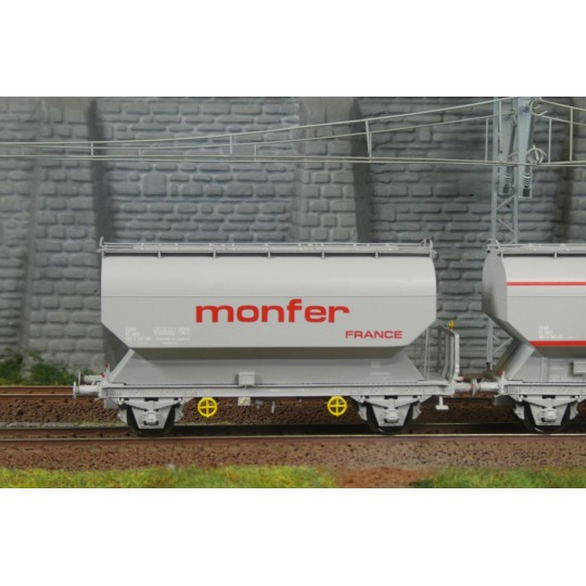 WB-892-Set of 2 FAUVET-GIREL "CTC" SNCF grain wagons - REE WB885 - HO - WB-892
