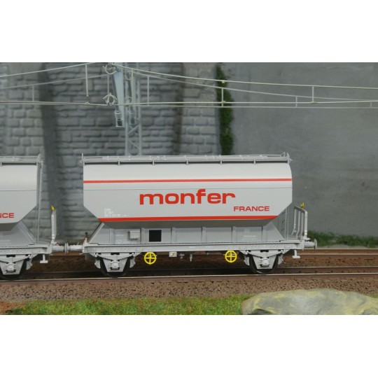 WB-892-Set of 2 FAUVET-GIREL "CTC" SNCF grain wagons - REE WB885 - HO - WB-892