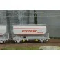 WB-892-Set of 2 FAUVET-GIREL "MONFER" grain wagons, SNCF, Era IV - REE WB892 - HO