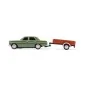 500504169-Voiture RC Mercedes-Benz 200/8 verte + remorque 1/87 HO Carson - 500504169