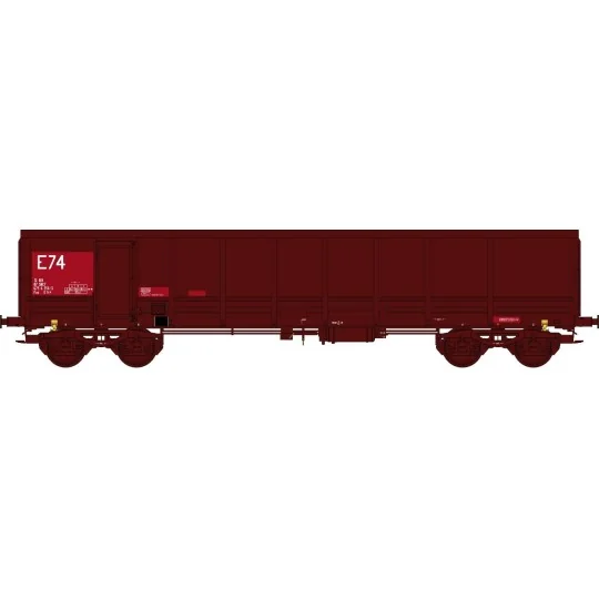 WBSE-015-Ree modeles Sud-Express WBSE-015 Wagon Tombereau FAS, rouge et brun, Bogie Y25, SNCF, E74