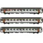 LSM_41996-Set of 3 Corail VTU coaches with bar car B5rtux / A10tu / B11tu - LS Models 41996 - HO