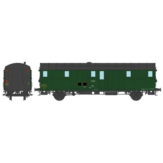 Ree Modeles VB311 Voiture fourgon OCEM 32, toit et bouts noirs, feux fonctionnels, REGION OUEST, SNCF Ree Modeles VB-311 - 3 VB-311-Ree Modeles VB311 Voiture fourgon OCEM 32, toit et bouts noirs, feux fonctionnels, REGION OUEST, SNCF