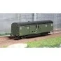 VB-313-Ree Modeles VB313 Voiture fourgon OCEM 32, toit noir, bouts verts, feux fonctionnels, REGION EST, SNCF