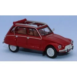 Voiture Citroën Dyane 6 capote ouverte rouge géranium 1973 - SAI 76...