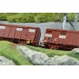Jouef HJ6325 HO 1/87 type GS covered wagon set (2 wagons) HJ6325-Set of 2 four-axle grain hopper wagons, SNCF "SANDERS" - Jouef HJ6312 - HJ6325