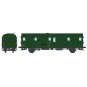 VB-318-Ree Modeles VB318 Voiture fourgon OCEM 32, vert 306, feux fonctionnels, REGION SUD-OUEST, SNCF