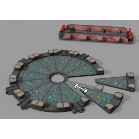 My World plastic track turntable - Marklin 23402 - HO Marklin_23402-Marklin 23401 Additional Track Set for Plastic Track, Turnout Set - My World
