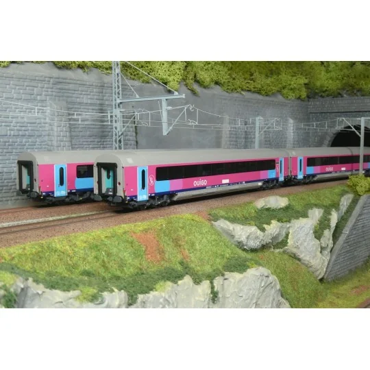 LSM_43058-Set de 3 voitures voyageurs I11 OUIGO, SNCB / SNCF, LS Models 43058 HO