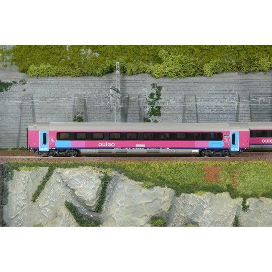 Set of 3 OUIGO I11 passenger cars, SNCB/SNCF, LS Models 43058 HO LSM_43058-*Set of 3 OUIGO I11 passenger cars, SNCB/SNCF, LS Models 43058DC HO - LSM_43058DC