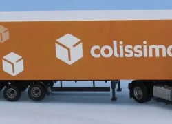 SAI 2751 Mercedes Actros2 Stream semi-trailer, and "Colissimo" trai...