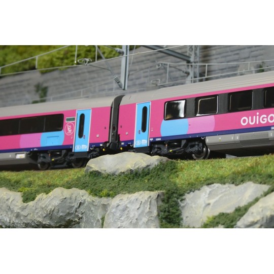 Set of 3 OUIGO I11 passenger cars, SNCB/SNCF, LS Models 43058 HO LSM_43058-*Set of 3 OUIGO I11 passenger cars, SNCB/SNCF, LS Models 43058DC HO - LSM_43058DC