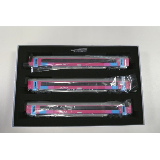 Set of 3 OUIGO I11 passenger cars, SNCB/SNCF, LS Models 43058 HO LSM_43058-*Set of 3 OUIGO I11 passenger cars, SNCB/SNCF, LS Models 43058DC HO - LSM_43058DC