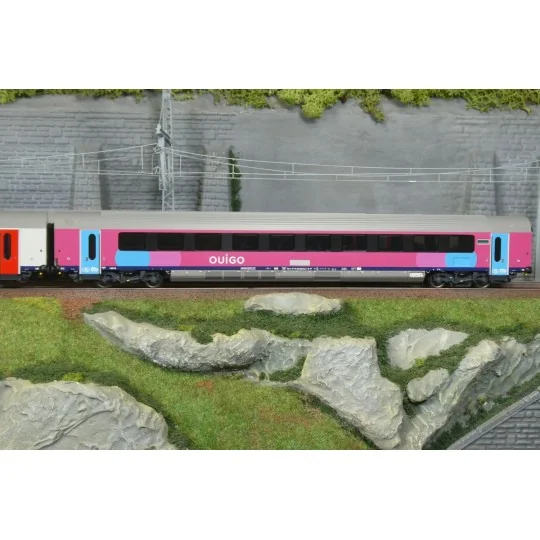 LSM_43057-Set de 3 voitures voyageurs I11 OUIGO réversible, SNCB / SNCF, LS Models 43057 H0