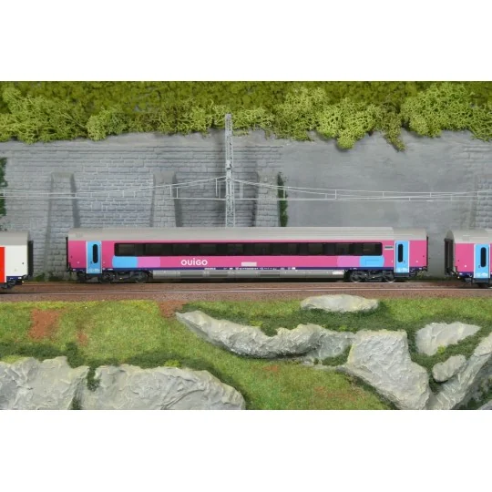 LSM_43057-Set de 3 voitures voyageurs I11 OUIGO réversible, SNCB / SNCF, LS Models 43057 H0