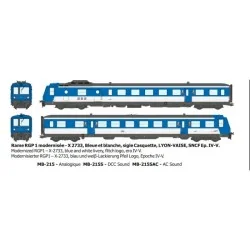 Autorail RGP 1 modernisée X2733, Bleu, logo casquette, Lyon-Vaise, ...