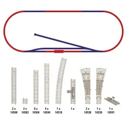 MiniTrix 14321 Additional Track Set B1 with Concrete Sleepers