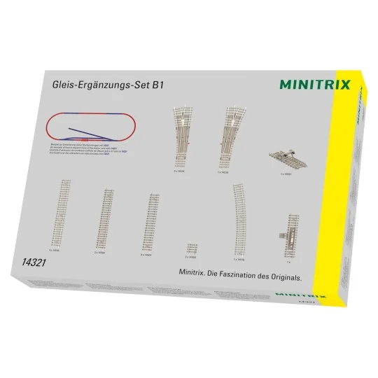 Trix_14321-MiniTrix 14321 Coffret de voies complémentaire B1 traverses béton
