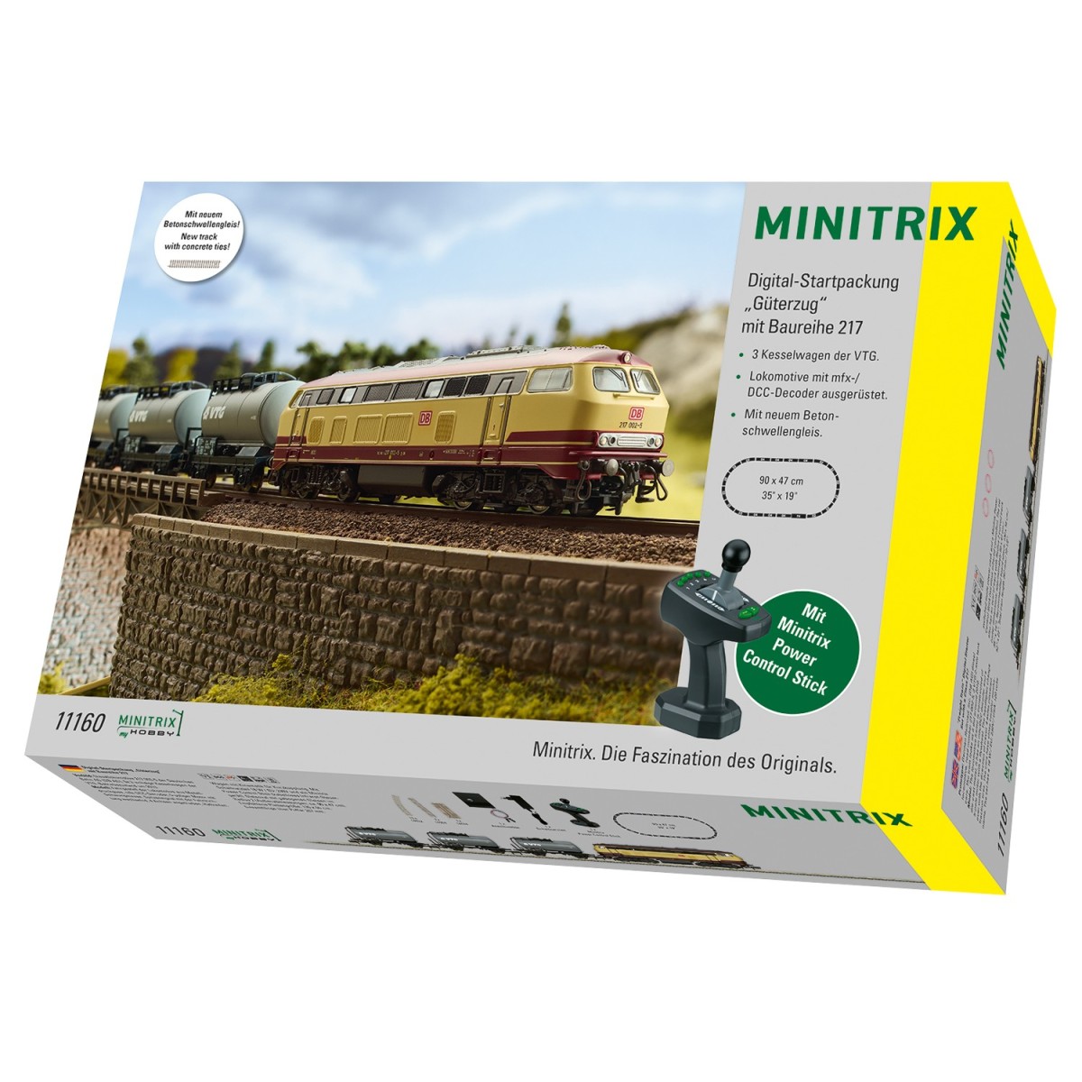 MiniTrix 11160 Freight Train Starter Set with Class 217 Electric, D... MiniTrix 11160 Freight Train Starter Set with Class 217 Electric, D...