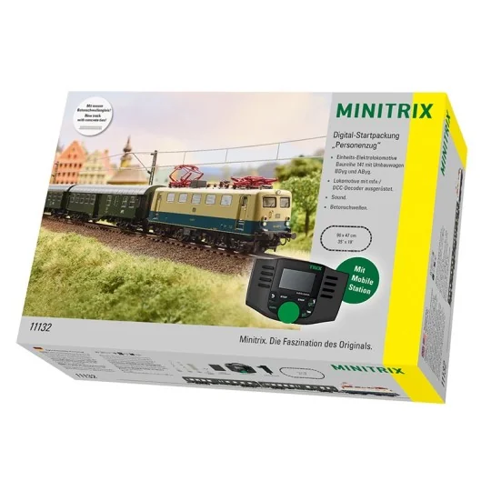 Trix_11132-Passenger train starter set with electric class 141, DB AG - MiniTrix 11132 - N 1/160