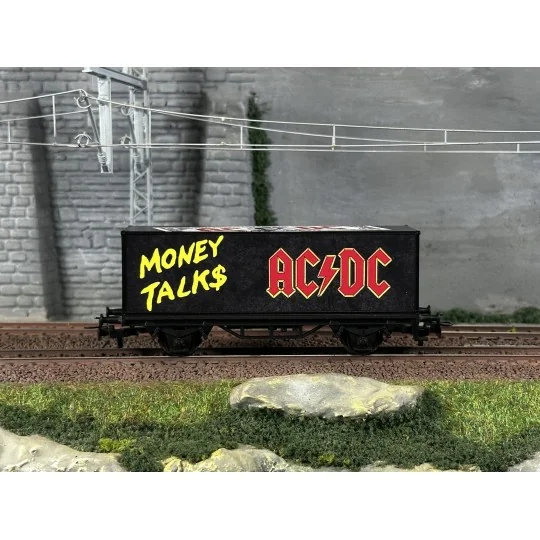 Wagon porte-conteneurs AC/DC "Moneytalk" - Marklin 44832 - HO 1/87 MARKLIN_44832-Wagon porte-conteneurs AC/DC "Moneytalk" - Marklin 44832 - HO 1/87
