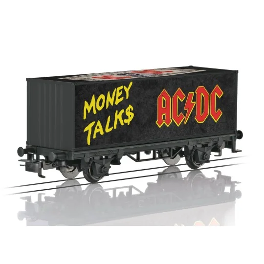 AC/DC "Moneytalk" container wagon - Marklin 44832 - HO 1/87 MARKLIN_44832-AC/DC "Moneytalk" container wagon - Marklin 44832 - HO 1/87