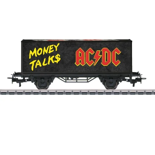 AC/DC "Moneytalk" container wagon - Marklin 44832 - HO 1/87 MARKLIN_44832-AC/DC "Moneytalk" container wagon - Marklin 44832 - HO 1/87