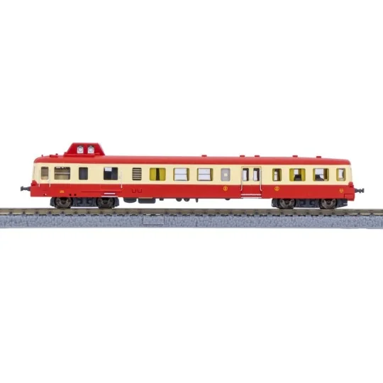 AZAR_A02-03A-Autorail X3800 Picasso, X4013 rouge/crème, toit rouge - AZAR MODELS A02-03A - échelle Z 1/220