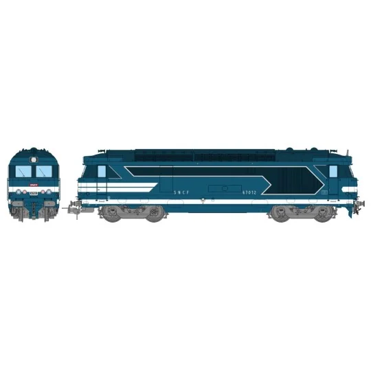 Locomotive diesel BB 67012, bleu persiennes, plaques de NEVERS, dig... MB-245.S-Locomotive diesel BB 67012, bleu persiennes, plaques de NEVERS, digitale sonore, fumée - REE Modèles MB245S - HO 1/87