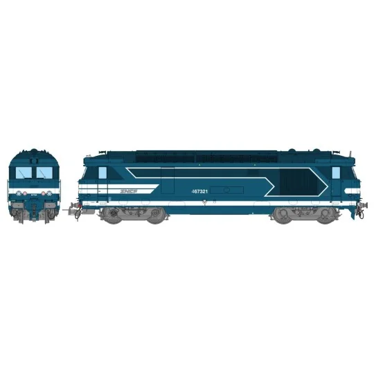 Locomotive diesel BB 67321, bleu Logo Nouille, CHAMBERY - REE Modèl... MB-246-Locomotive diesel BB 67321, bleu Logo Nouille, CHAMBERY - REE Modèles MB246 - HO 1/87